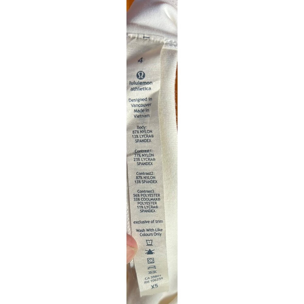 Lululemon Womens XS White Racerback Compression Tank Top Built in Bra - Picture 5 of 8